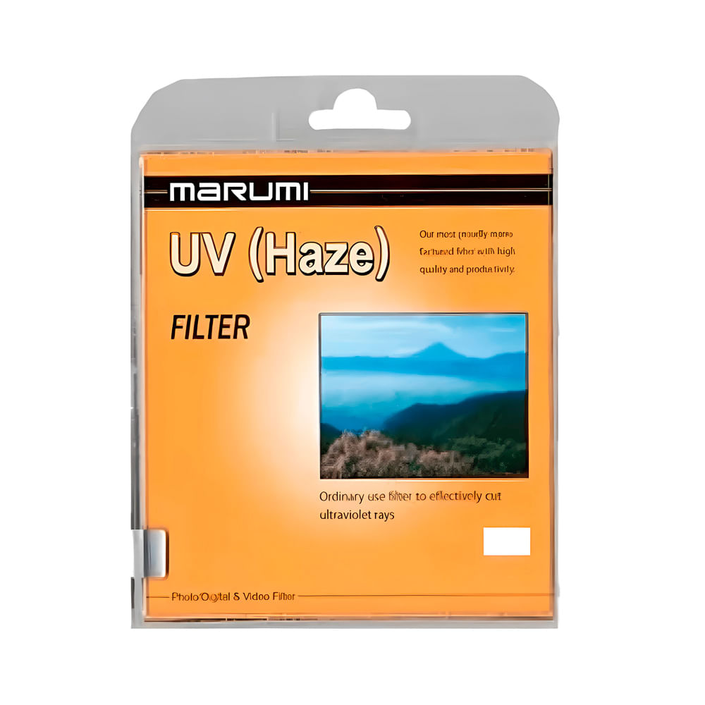 Filtro de protección UV HAZE 77mm (N) Marumi, captura colores vibrantes, protege tu lente, negro